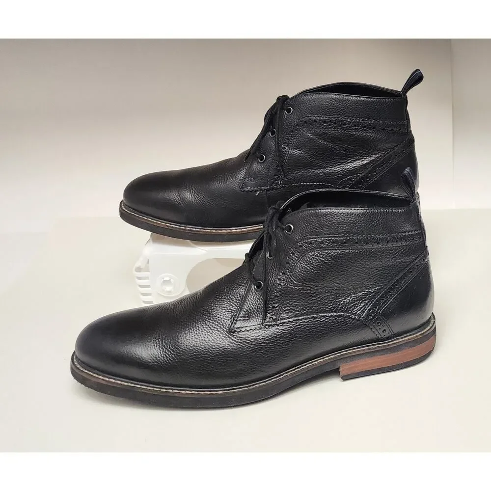 Nunn Bush Ozark Plain Toe Chukka Ankle Boots Color Black 84777 SIZE 11M